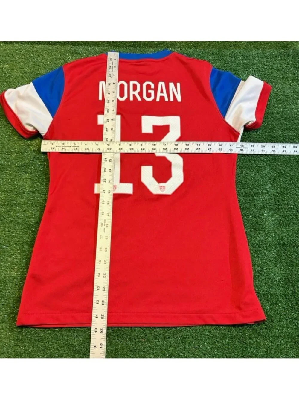 Team USA soccer jersey womens medium blue red nike alex morgan world cup 2014